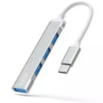 Inca Hub 4 Θυρών USB 2.0 με σύνδεση USB-A Ασημί IUSB-04TX