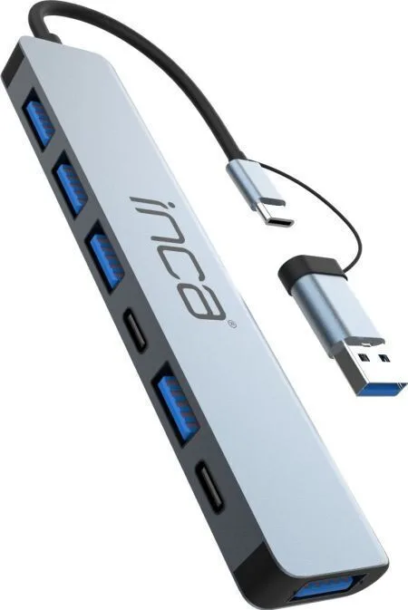 Inca Hub 5 Θυρών USB 3.0 με σύνδεση USB-A / USB-C IUTP-7T Inca Hub 5 Θυρών USB 3.0 με σύνδεση USB-A / USB-C IUTP-7T - Image 1