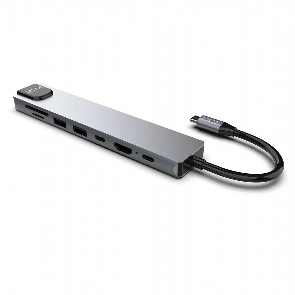 Inca ITPC-7T USB-C Docking Station με HDMI 4K PD Ethernet Ασημί Inca ITPC-7T USB-C Docking Station με HDMI 4K PD Ethernet Ασημί - Image 1