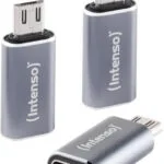 Intenso Μετατροπέας USB-C female σε USB-C male Γκρι 3τμχ 7600213