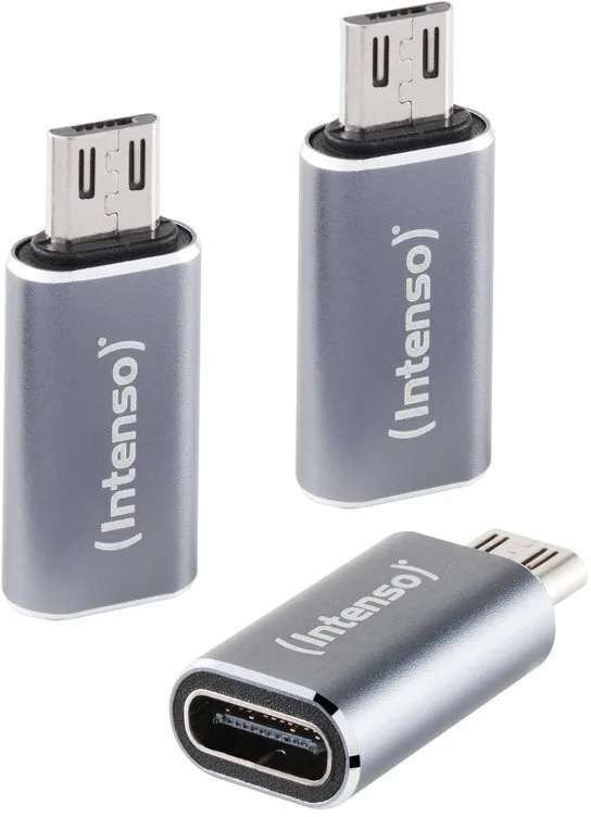 Intenso Μετατροπέας USB-C female σε USB-C male Γκρι 3τμχ 7600213 Intenso Μετατροπέας USB-C female σε USB-C male Γκρι 3τμχ 7600213 - Image 1