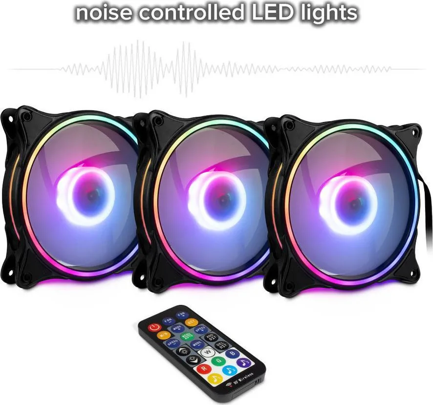 Inter-Tech Argus RS-08 Case Fan 120mm (1200rpm) με RGB Φωτισμό και Σύνδεση 4-Pin Molex 3τμχ Inter-Tech Argus RS-08 Case Fan 120mm (1200rpm) με RGB Φωτισμό και Σύνδεση 4-Pin Molex 3τμχ - Image 1
