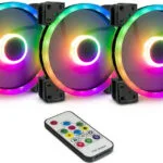 Inter-Tech Argus RS-14 Case Fan 140mm (1200rpm / 35cfm) με RGB Φωτισμό και Σύνδεση 4-Pin PWM 3τμχ