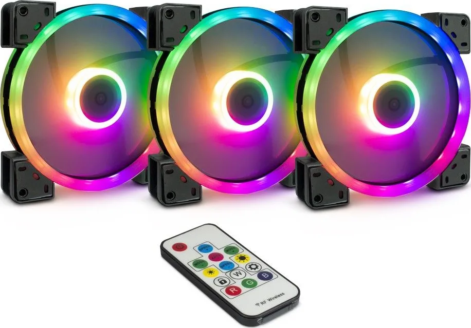 Inter-Tech Argus RS-14 Case Fan 140mm (1200rpm / 35cfm) με RGB Φωτισμό και Σύνδεση 4-Pin PWM 3τμχ Inter-Tech Argus RS-14 Case Fan 140mm (1200rpm / 35cfm) με RGB Φωτισμό και Σύνδεση 4-Pin PWM 3τμχ - Image 1
