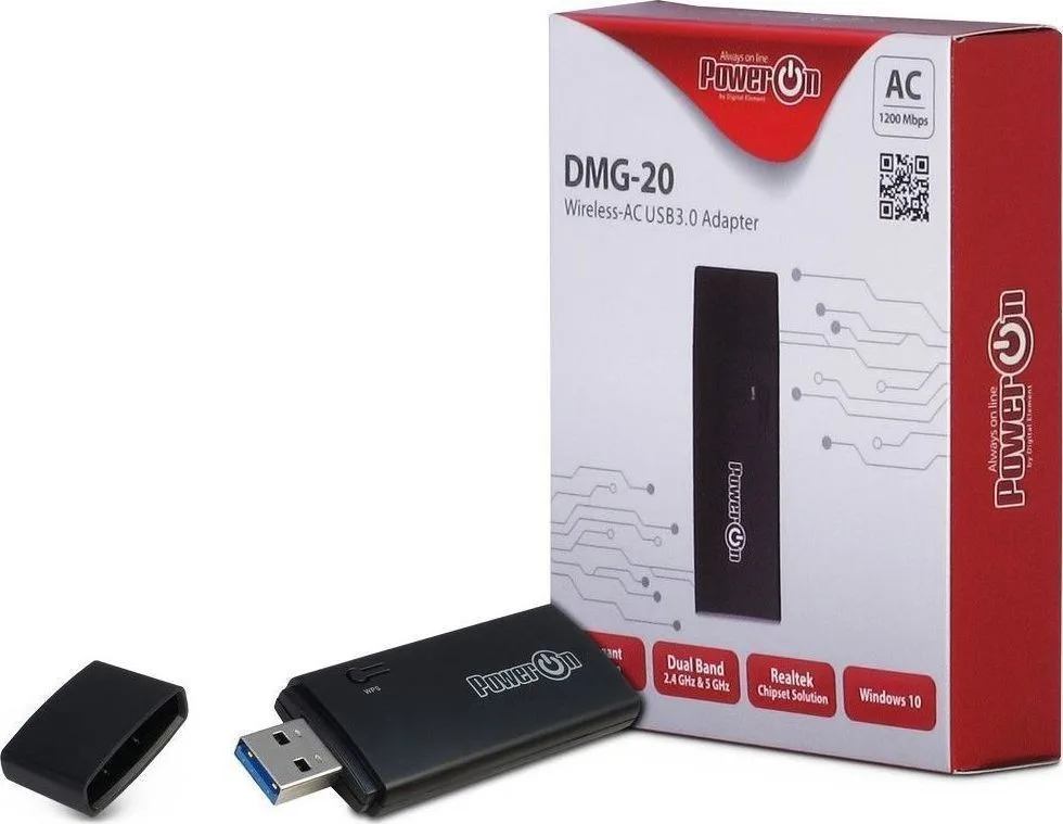 Inter-Tech DMG-20 Αντάπτορας Δικτύου USB με Ασύρματη Σύνδεση Wi-Fi 1200Mbps Inter-Tech DMG-20 Αντάπτορας Δικτύου USB με Ασύρματη Σύνδεση Wi-Fi 1200Mbps - Image 1