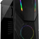 Inter-Tech IT-3303 Hornet Gaming Midi Tower Κουτί Υπολογιστή με Πλαϊνό Παράθυρο και RGB Φωτισμό Μαύρο