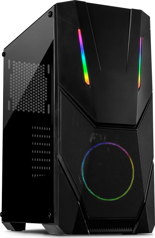 Inter-Tech IT-3303 Hornet Gaming Midi Tower Κουτί Υπολογιστή με Πλαϊνό Παράθυρο και RGB Φωτισμό Μαύρο Inter-Tech IT-3303 Hornet Gaming Midi Tower Κουτί Υπολογιστή με Πλαϊνό Παράθυρο και RGB Φωτισμό Μαύρο - Image 1