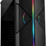 Inter-Tech IT-3306 Cavy Gaming Midi Tower Κουτί Υπολογιστή με Πλαϊνό Παράθυρο και RGB Φωτισμό Μαύρο