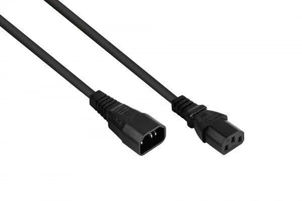 Kabelmeister IEC C13 - IEC C14 Cable 0.5m Μαύρο SK1430-S005 Kabelmeister IEC C13 - IEC C14 Cable 0.5m Μαύρο SK1430-S005 - Image 1