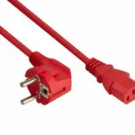 Kabelmeister IEC C13 - Schuko Cable 1m Κόκκινο SK0130-R010