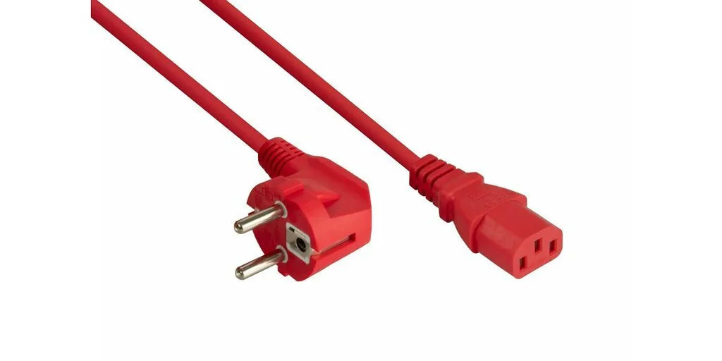 Kabelmeister IEC C13 - Schuko Cable 1m Κόκκινο SK0130-R010 Kabelmeister IEC C13 - Schuko Cable 1m Κόκκινο SK0130-R010 - Image 1