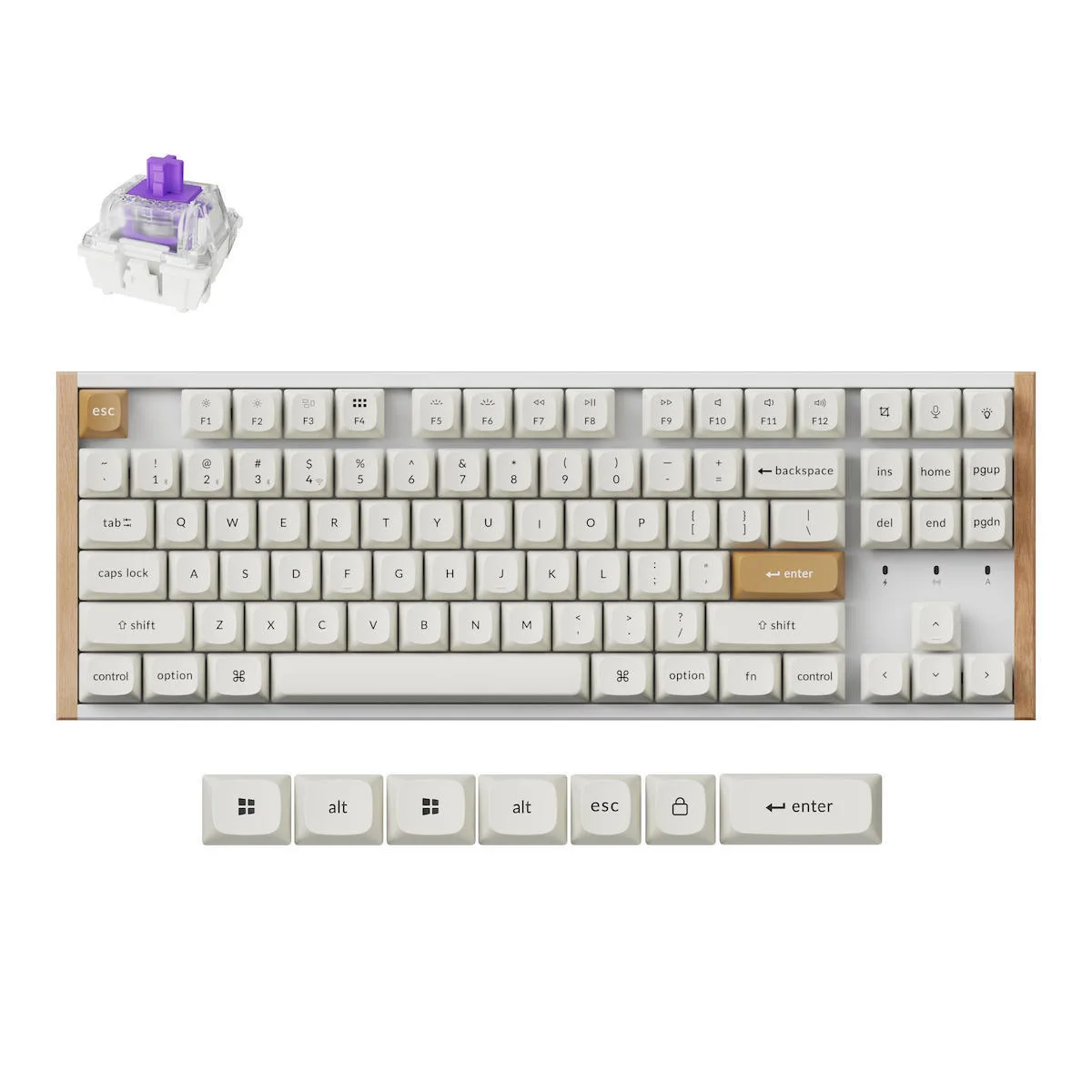Keychron K8 HE K8H-Q1 Ασύρματο Gaming Πληκτρολόγιο με Magnetic διακόπτες και RGB φωτισμό (Αγγλικό US) White Special Edition Keychron K8 HE K8H-Q1 Ασύρματο Gaming Πληκτρολόγιο με Magnetic διακόπτες και RGB φωτισμό (Αγγλικό US) White Special Edition - Image 1