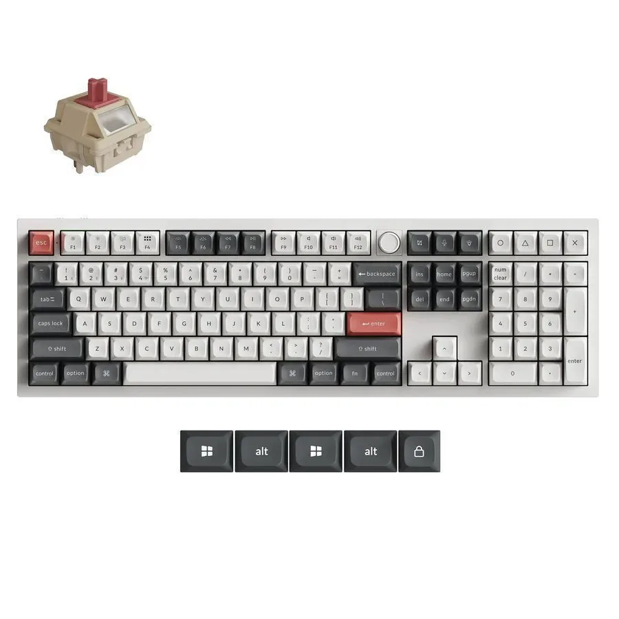 Keychron Q6 Ultra Q6U-P1 Ασύρματο Gaming Μηχανικό Πληκτρολόγιο με Custom διακόπτες και RGB φωτισμό (Αγγλικό US) Λευκό Keychron Q6 Ultra Q6U-P1 Ασύρματο Gaming Μηχανικό Πληκτρολόγιο με Custom διακόπτες και RGB φωτισμό (Αγγλικό US) Λευκό - Image 1