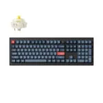 Keychron V6M-D4 Max QMK/VIA V6M-D4 Ασύρματο Gaming Μηχανικό Πληκτρολόγιο με Gateron Jupiter Banana διακόπτες και RGB φωτισμό (Αγγλικό US) Carbon Black