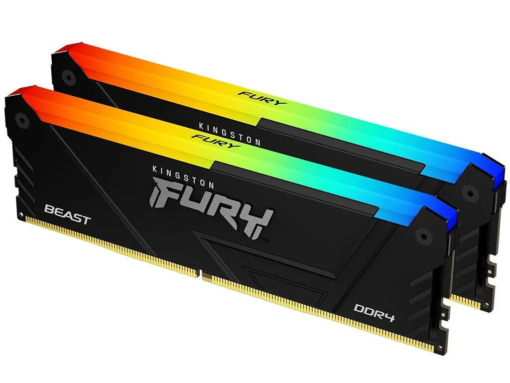 Kingston Fury Beast Rgb DDR4 64GB RAM με 2x32GB Modules και Ταχύτητα 3600 για Desktop KF436C18BB2AK2/64 Kingston Fury Beast Rgb DDR4 64GB RAM με 2x32GB Modules και Ταχύτητα 3600 για Desktop KF436C18BB2AK2/64 - Image 1