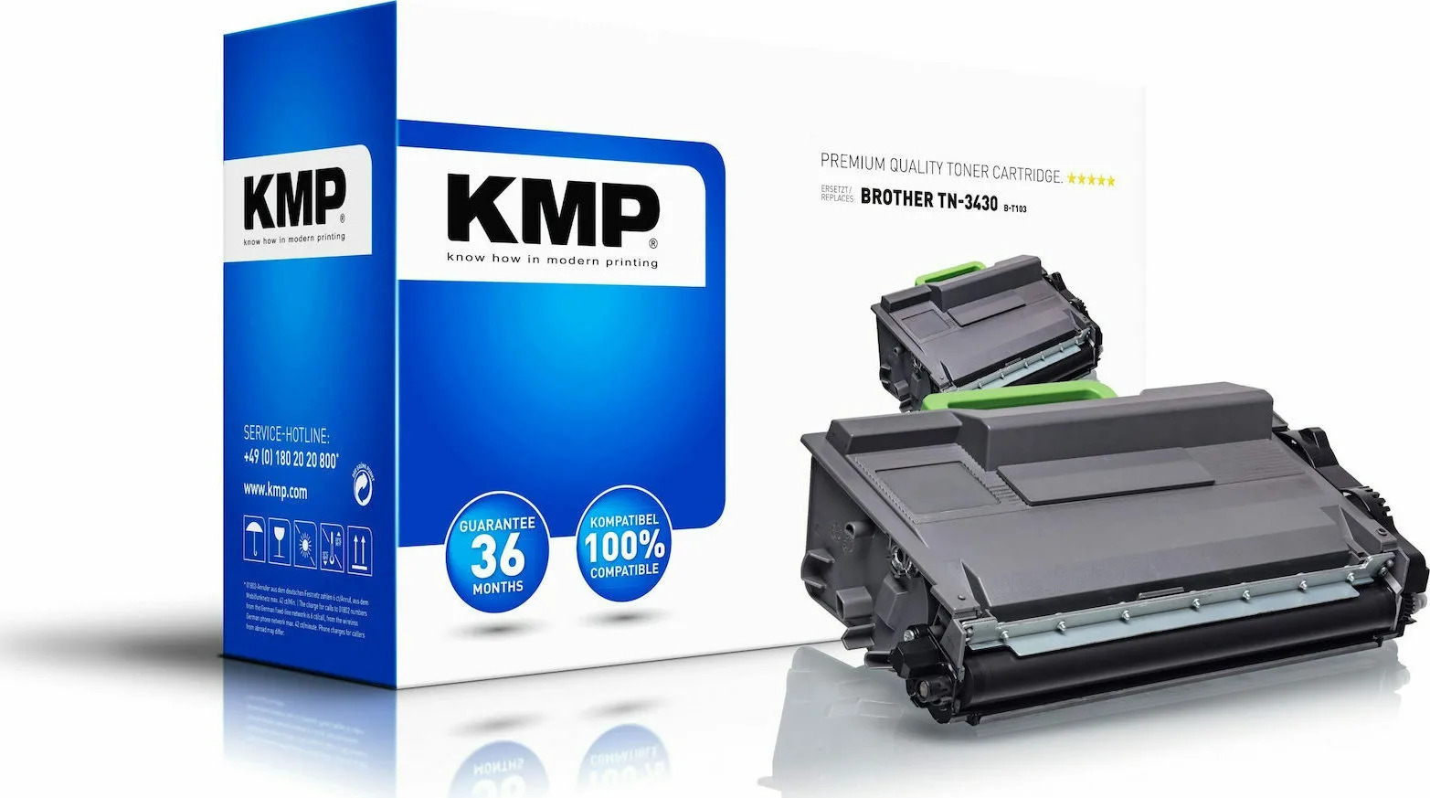 KMP B-T103 Συμβατό Toner για Laser Εκτυπωτή Brother TN-3430BK 3000 Σελίδων Μαύρο KMP B-T103 Συμβατό Toner για Laser Εκτυπωτή Brother TN-3430BK 3000 Σελίδων Μαύρο - Image 1
