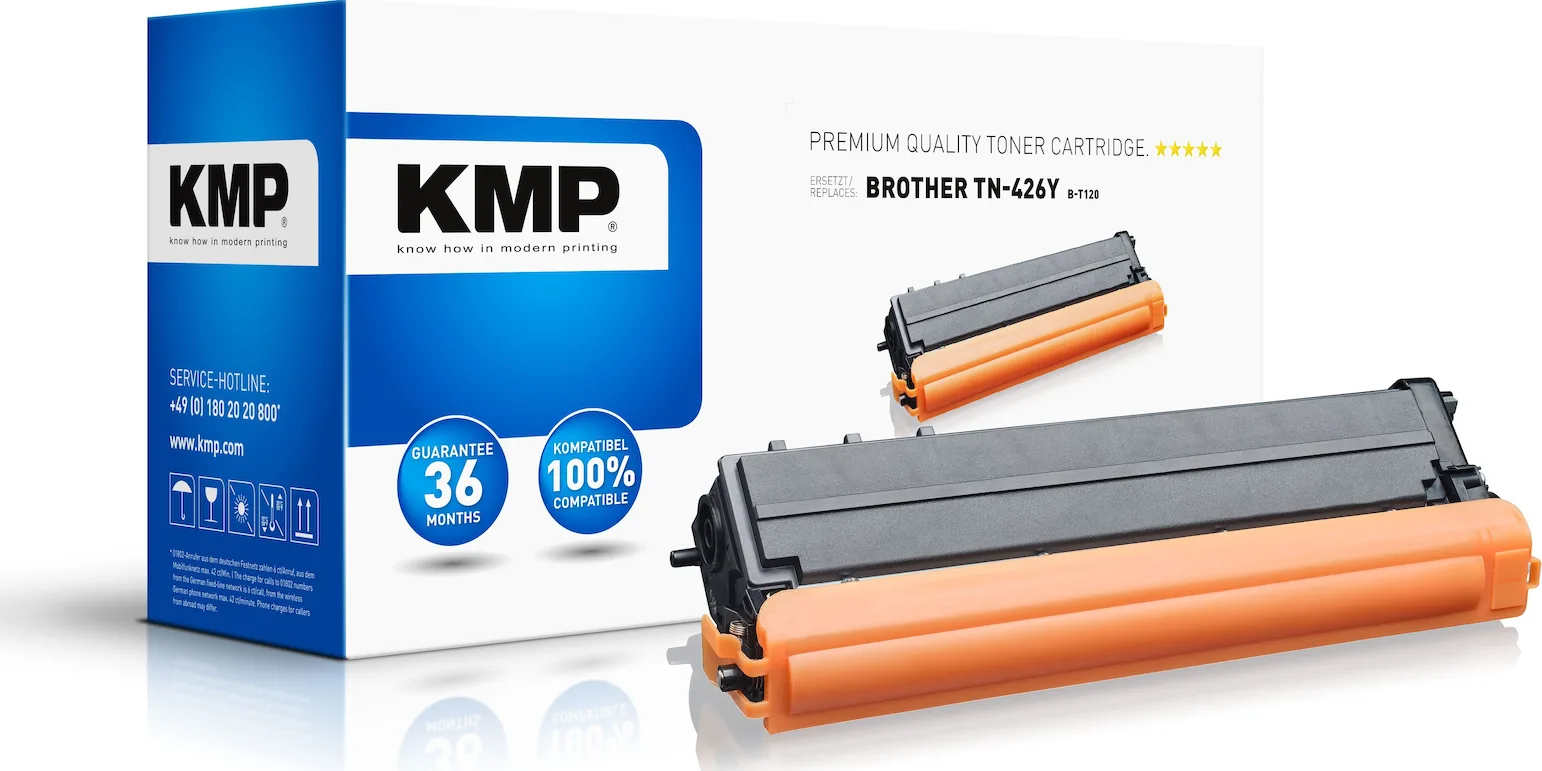 KMP B-T120 Συμβατό Toner για Laser Εκτυπωτή Brother TN-426Y 6500 Σελίδων Κίτρινο KMP B-T120 Συμβατό Toner για Laser Εκτυπωτή Brother TN-426Y 6500 Σελίδων Κίτρινο - Image 1