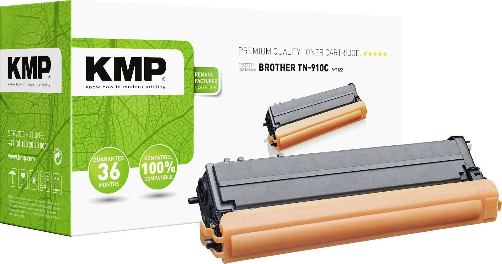 KMP B-T122 Συμβατό Toner για Laser Εκτυπωτή Brother TN-910C/TN910C 9000 Σελίδων Κυανό KMP B-T122 Συμβατό Toner για Laser Εκτυπωτή Brother TN-910C/TN910C 9000 Σελίδων Κυανό - Image 1