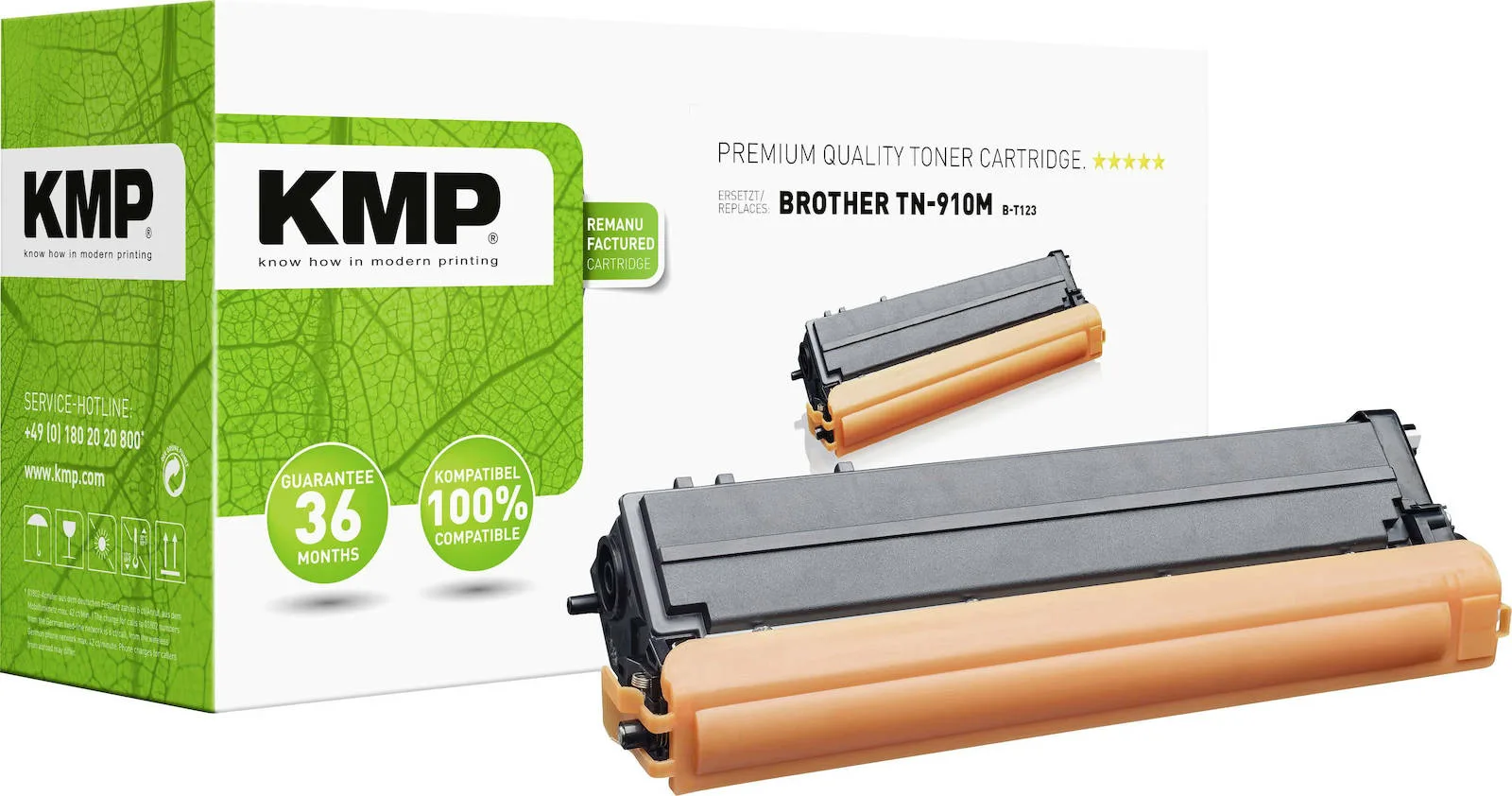 KMP B-T123 Συμβατό Toner για Laser Εκτυπωτή Brother TN-910M 9000 Σελίδων Ματζέντα KMP B-T123 Συμβατό Toner για Laser Εκτυπωτή Brother TN-910M 9000 Σελίδων Ματζέντα - Image 1