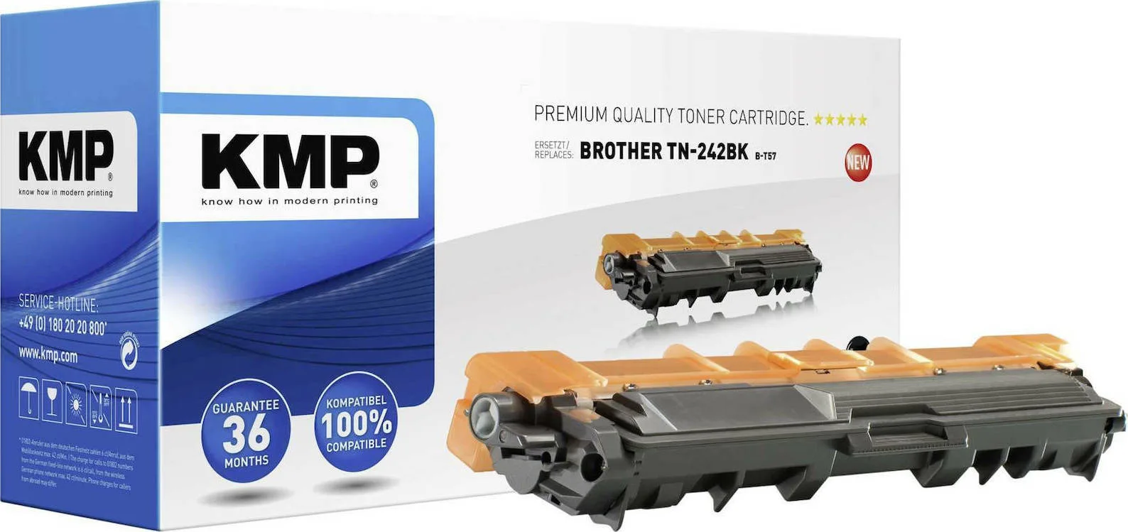 KMP B-T57 Συμβατό Toner για Laser Εκτυπωτή Brother TN-242BK 2500 Σελίδων Μαύρο KMP B-T57 Συμβατό Toner για Laser Εκτυπωτή Brother TN-242BK 2500 Σελίδων Μαύρο - Image 1