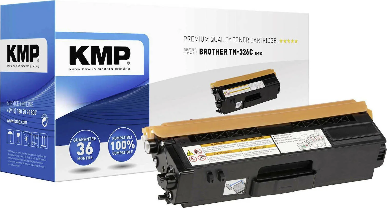 KMP B-T62 Συμβατό Toner για Laser Εκτυπωτή Brother TN-326C 3500 Σελίδων Κυανό (1246,3003) KMP B-T62 Συμβατό Toner για Laser Εκτυπωτή Brother TN-326C 3500 Σελίδων Κυανό (1246,3003) - Image 1