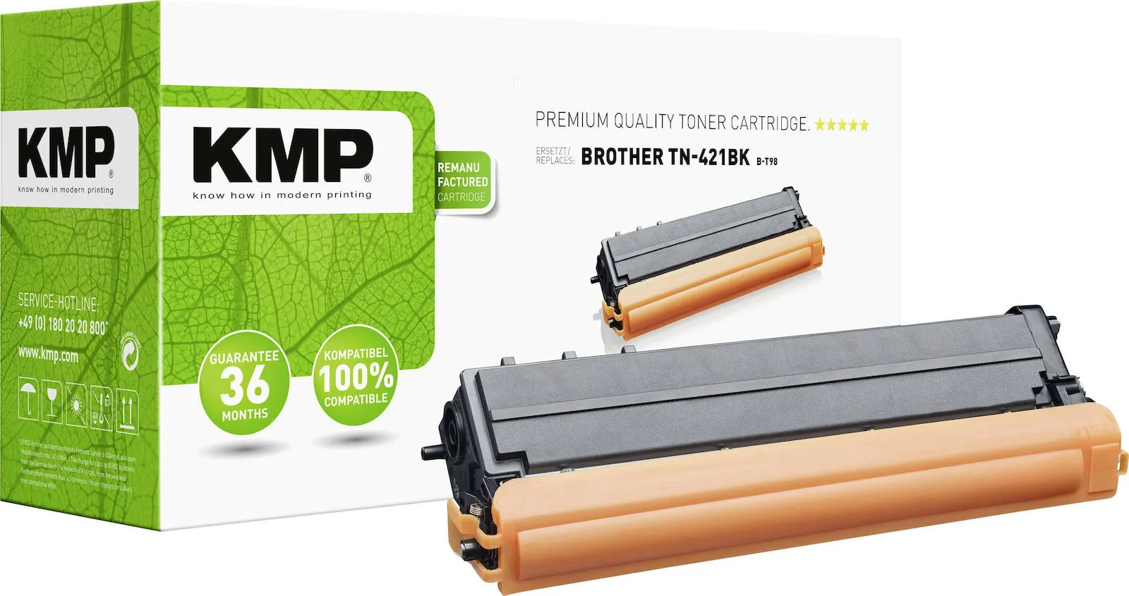 KMP B-T98 Συμβατό Toner για Laser Εκτυπωτή Brother TN-421K/TN421K 3000 Σελίδων Μαύρο KMP B-T98 Συμβατό Toner για Laser Εκτυπωτή Brother TN-421K/TN421K 3000 Σελίδων Μαύρο - Image 1