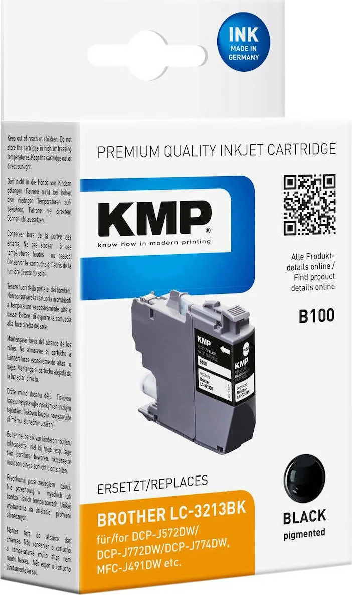 KMP B100 Συμβατό Μελάνι Εκτυπωτή InkJet Brother LC-3213BK Μαύρο 1τμχ 1539,4001 KMP B100 Συμβατό Μελάνι Εκτυπωτή InkJet Brother LC-3213BK Μαύρο 1τμχ 1539,4001 - Image 1