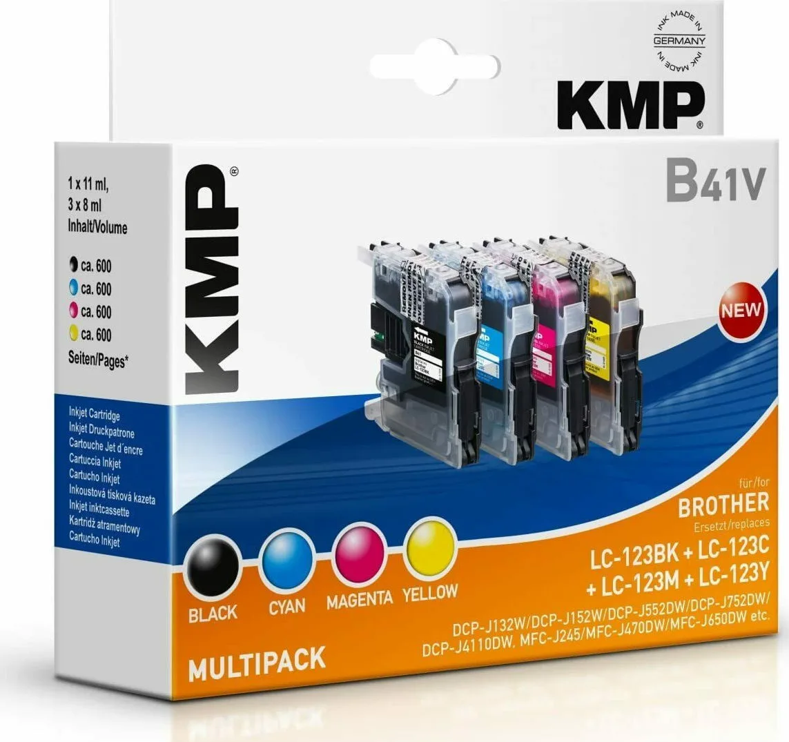 KMP B60V Πακέτο Συμβατών Μελανιών Εκτυπωτή InkJet Brother 22ml Πολλαπλό (Color) 1τμχ 1525,4005 KMP B60V Πακέτο Συμβατών Μελανιών Εκτυπωτή InkJet Brother 22ml Πολλαπλό (Color) 1τμχ 1525,4005 - Image 1