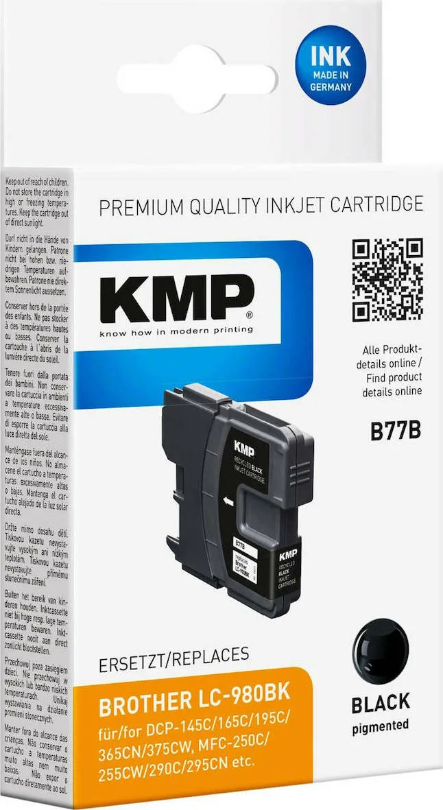 KMP B77B Συμβατό Μελάνι Εκτυπωτή InkJet Brother Μαύρο 1τμχ 1521,4001 KMP B77B Συμβατό Μελάνι Εκτυπωτή InkJet Brother Μαύρο 1τμχ 1521,4001 - Image 1