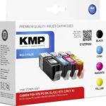 KMP C107PIXV Πακέτο Συμβατών Μελανιών Εκτυπωτή InkJet Canon PGI-570/CLI-571XL Πολλαπλό (Color) / Μαύρο 4τμχ 1567,005