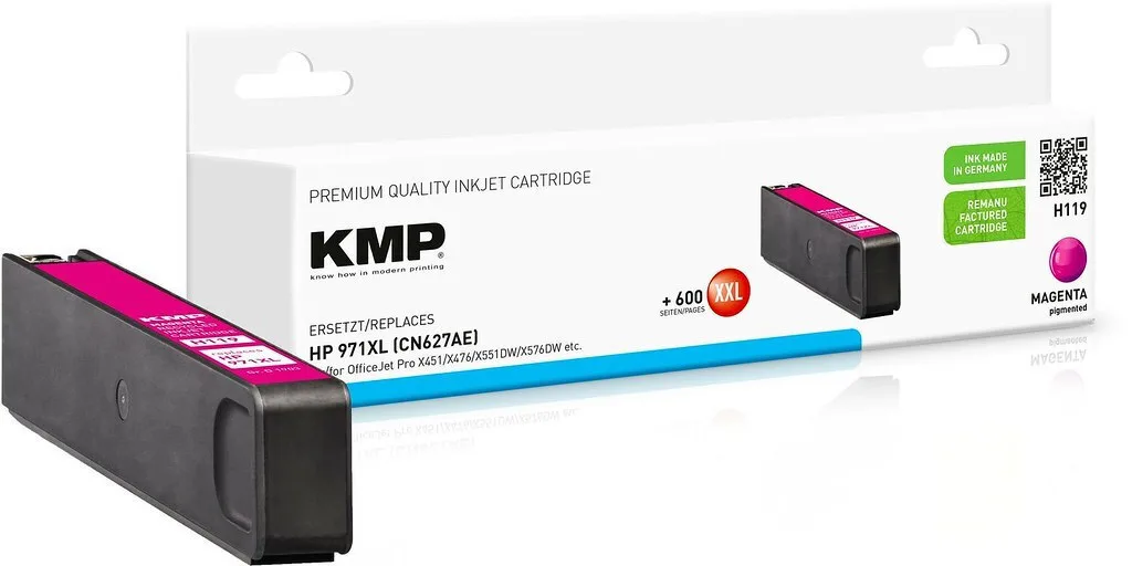 KMP Πακέτο Συμβατών Μελανιών Εκτυπωτή InkJet HP CN627AE NR.971XL 300 Σελίδων Ματζέντα 1τμχ 1903,4006 KMP Πακέτο Συμβατών Μελανιών Εκτυπωτή InkJet HP CN627AE NR.971XL 300 Σελίδων Ματζέντα 1τμχ 1903,4006 - Image 1
