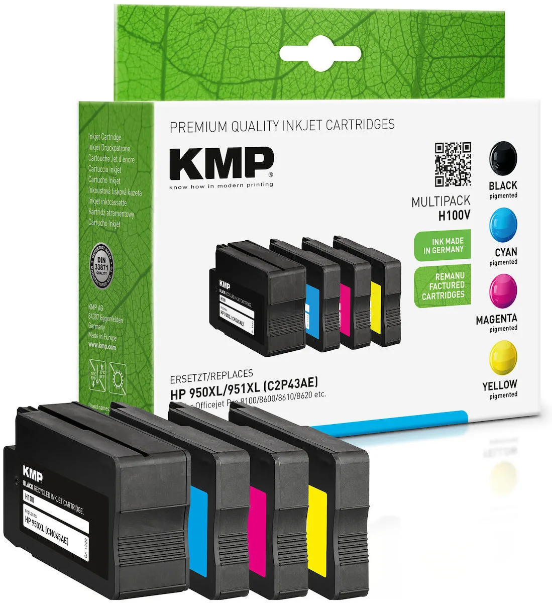 KMP Πακέτο Συμβατών Μελανιών Εκτυπωτή InkJet HP HP 950 XL / 951 XL Πολλαπλό (Color) 1τμχ 1722,4050 KMP Πακέτο Συμβατών Μελανιών Εκτυπωτή InkJet HP HP 950 XL / 951 XL Πολλαπλό (Color) 1τμχ 1722,4050 - Image 1