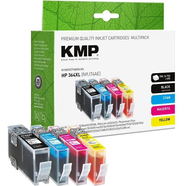 KMP Πακέτο Συμβατών Μελανιών Εκτυπωτή InkJet HP Nr.364XL N9J74AE 250 Σελίδων Μαύρο 1τμχ 1712,4005 KMP Πακέτο Συμβατών Μελανιών Εκτυπωτή InkJet HP Nr.364XL N9J74AE 250 Σελίδων Μαύρο 1τμχ 1712,4005 - Image 1