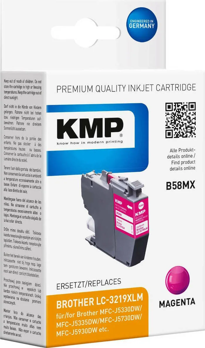 KMP Συμβατό Μελάνι Εκτυπωτή InkJet Brother 16.5ml Ματζέντα 1τμχ 1538,4006 KMP Συμβατό Μελάνι Εκτυπωτή InkJet Brother 16.5ml Ματζέντα 1τμχ 1538,4006 - Image 1