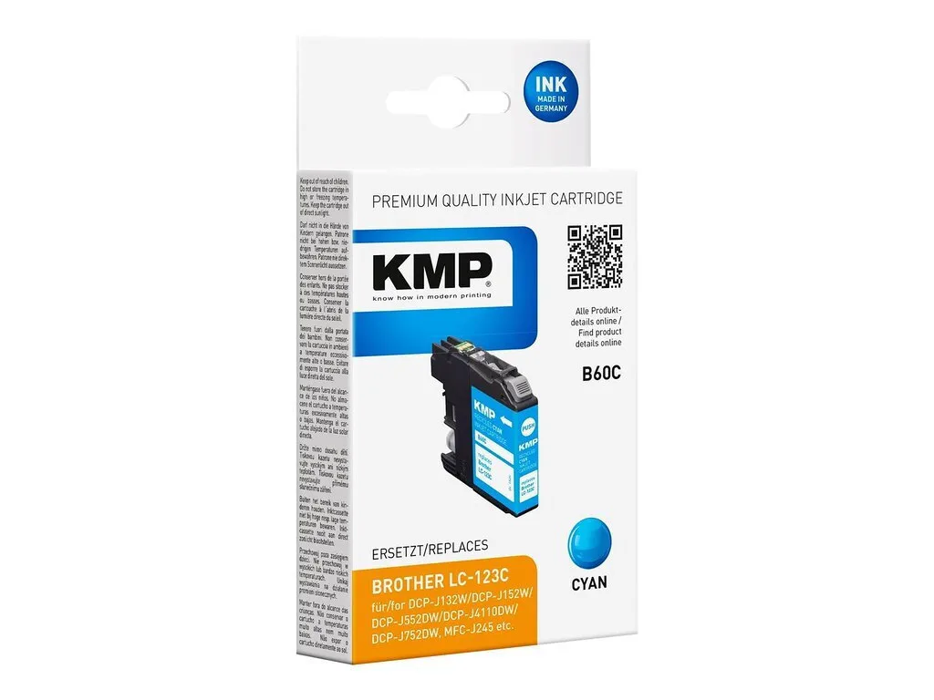 KMP Συμβατό Μελάνι Εκτυπωτή InkJet Brother LC-123C 70ml Κυανό 1τμχ 1525,4003 KMP Συμβατό Μελάνι Εκτυπωτή InkJet Brother LC-123C 70ml Κυανό 1τμχ 1525,4003 - Image 1