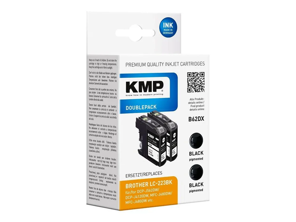 KMP Συμβατό Μελάνι Εκτυπωτή InkJet Brother LC-223BK 520 Σελίδων Μαύρο 1τμχ 1529,4021 KMP Συμβατό Μελάνι Εκτυπωτή InkJet Brother LC-223BK 520 Σελίδων Μαύρο 1τμχ 1529,4021 - Image 1