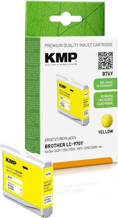 KMP Συμβατό Μελάνι Εκτυπωτή InkJet Brother LC-970Y 300 Σελίδων 10ml Κίτρινο 1τμχ KMP Συμβατό Μελάνι Εκτυπωτή InkJet Brother LC-970Y 300 Σελίδων 10ml Κίτρινο 1τμχ - Image 1