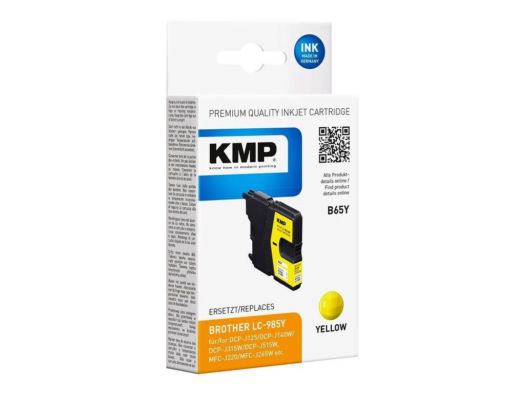 KMP Συμβατό Μελάνι Εκτυπωτή InkJet Brother LC-985Y 7500 Σελίδων 70ml Κίτρινο 1τμχ 1523,4009 KMP Συμβατό Μελάνι Εκτυπωτή InkJet Brother LC-985Y 7500 Σελίδων 70ml Κίτρινο 1τμχ 1523,4009 - Image 1