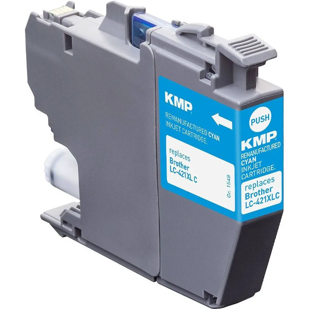 KMP Συμβατό Μελάνι Εκτυπωτή InkJet Brother LC421XLC 500 Σελίδων 7ml Κυανό 1τμχ 1548,4003 KMP Συμβατό Μελάνι Εκτυπωτή InkJet Brother LC421XLC 500 Σελίδων 7ml Κυανό 1τμχ 1548,4003 - Image 1