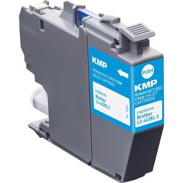 KMP Συμβατό Μελάνι Εκτυπωτή InkJet Brother LC422XLC 260 Σελίδων 20ml Κυανό 1τμχ 1552,4003 KMP Συμβατό Μελάνι Εκτυπωτή InkJet Brother LC422XLC 260 Σελίδων 20ml Κυανό 1τμχ 1552,4003 - Image 1