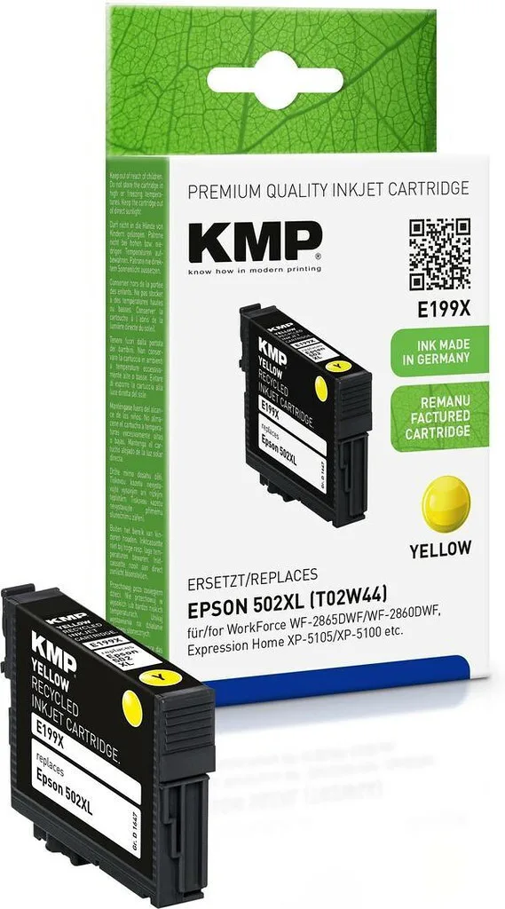 KMP Συμβατό Μελάνι Εκτυπωτή InkJet Epson 502XL Κίτρινο 1τμχ 1647,4009 KMP Συμβατό Μελάνι Εκτυπωτή InkJet Epson 502XL Κίτρινο 1τμχ 1647,4009 - Image 1