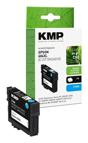 KMP Συμβατό Μελάνι Εκτυπωτή InkJet Epson 604XL (T10H2) 350 Σελίδων 5ml Κυανό 1τμχ 1662,4003 KMP Συμβατό Μελάνι Εκτυπωτή InkJet Epson 604XL (T10H2) 350 Σελίδων 5ml Κυανό 1τμχ 1662,4003 - Image 1