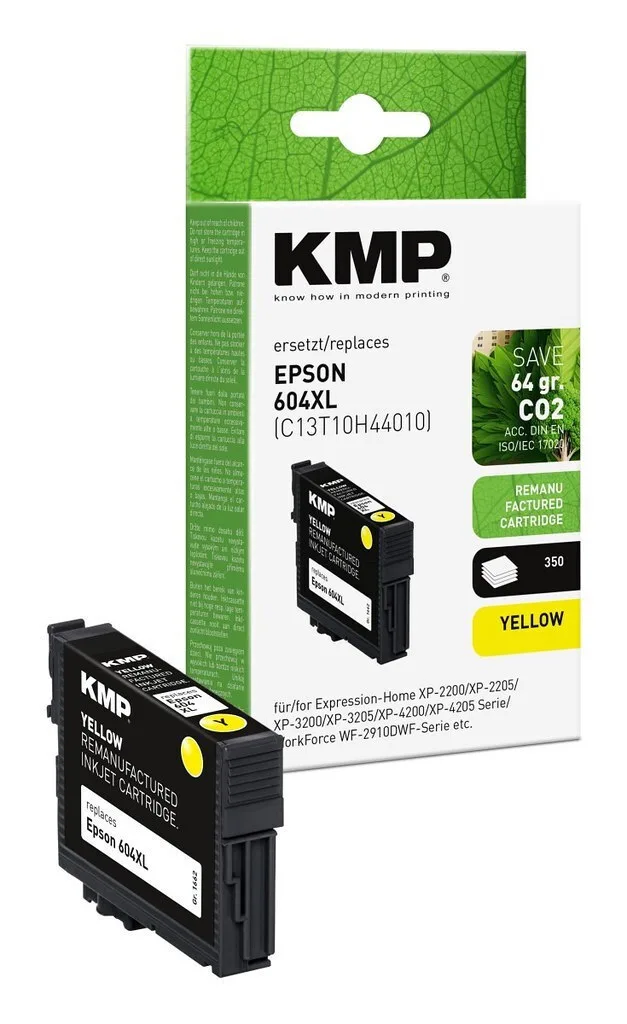 KMP Συμβατό Μελάνι Εκτυπωτή InkJet Epson 604XL (T10H4) 5ml Κίτρινο 1τμχ 1662,4009 KMP Συμβατό Μελάνι Εκτυπωτή InkJet Epson 604XL (T10H4) 5ml Κίτρινο 1τμχ 1662,4009 - Image 1