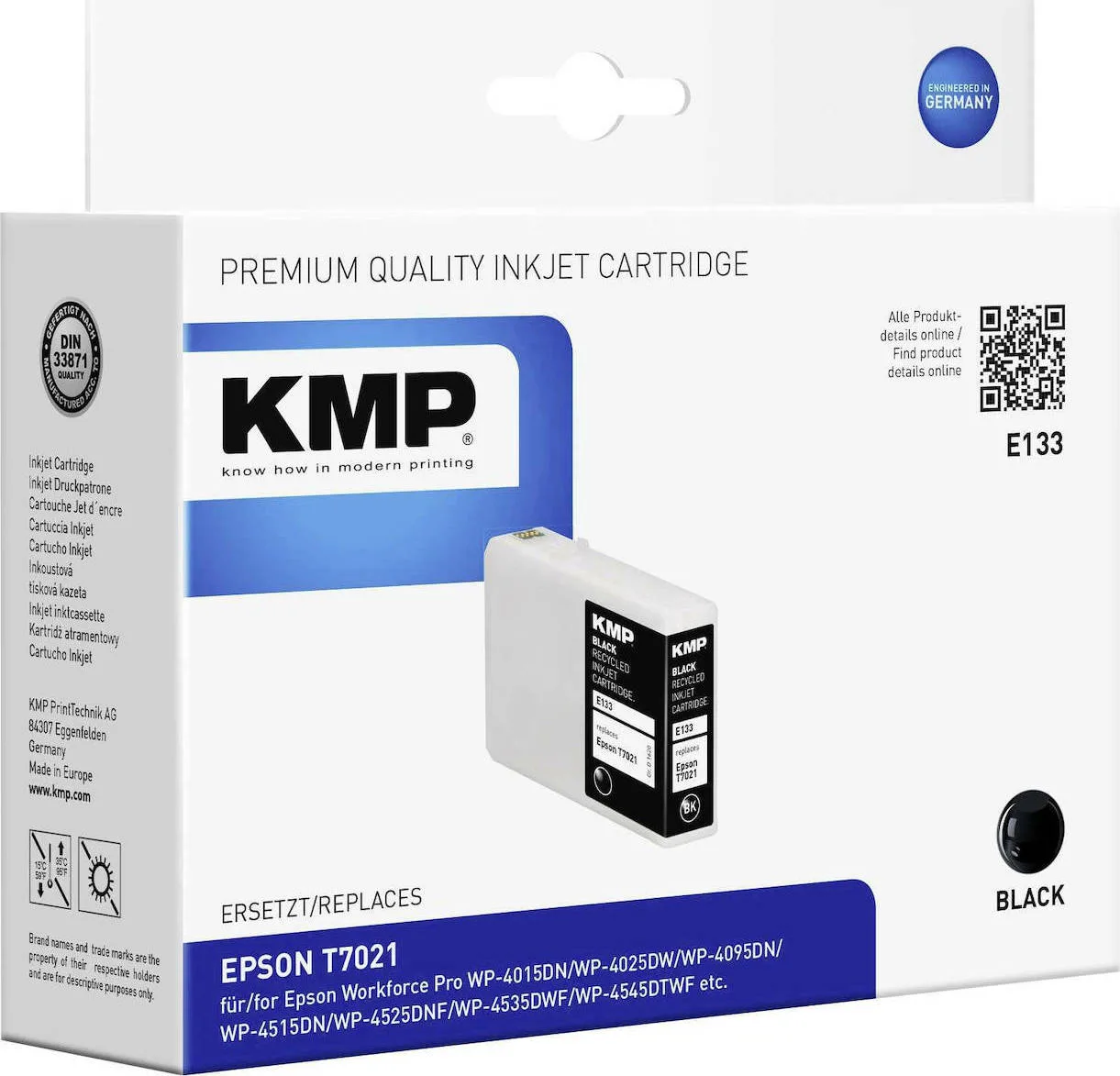 KMP Συμβατό Μελάνι Εκτυπωτή InkJet Epson Μαύρο 1τμχ 1620,4001 KMP Συμβατό Μελάνι Εκτυπωτή InkJet Epson Μαύρο 1τμχ 1620,4001 - Image 1