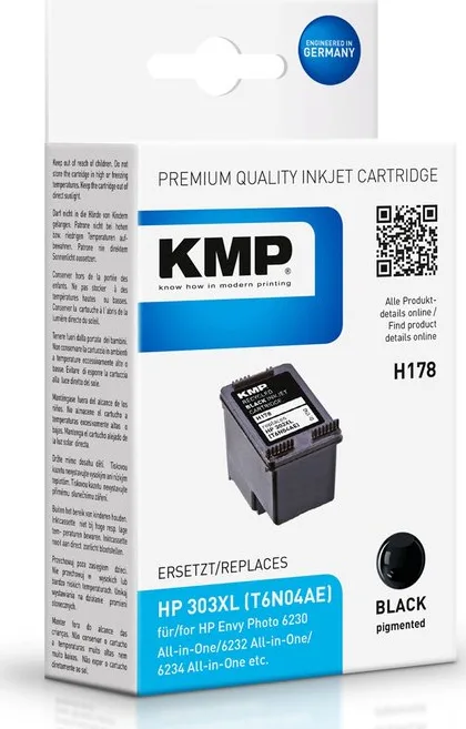 KMP Συμβατό Μελάνι Εκτυπωτή InkJet HP 303XL T6N04AE Μαύρο KMP Συμβατό Μελάνι Εκτυπωτή InkJet HP 303XL T6N04AE Μαύρο - Image 1