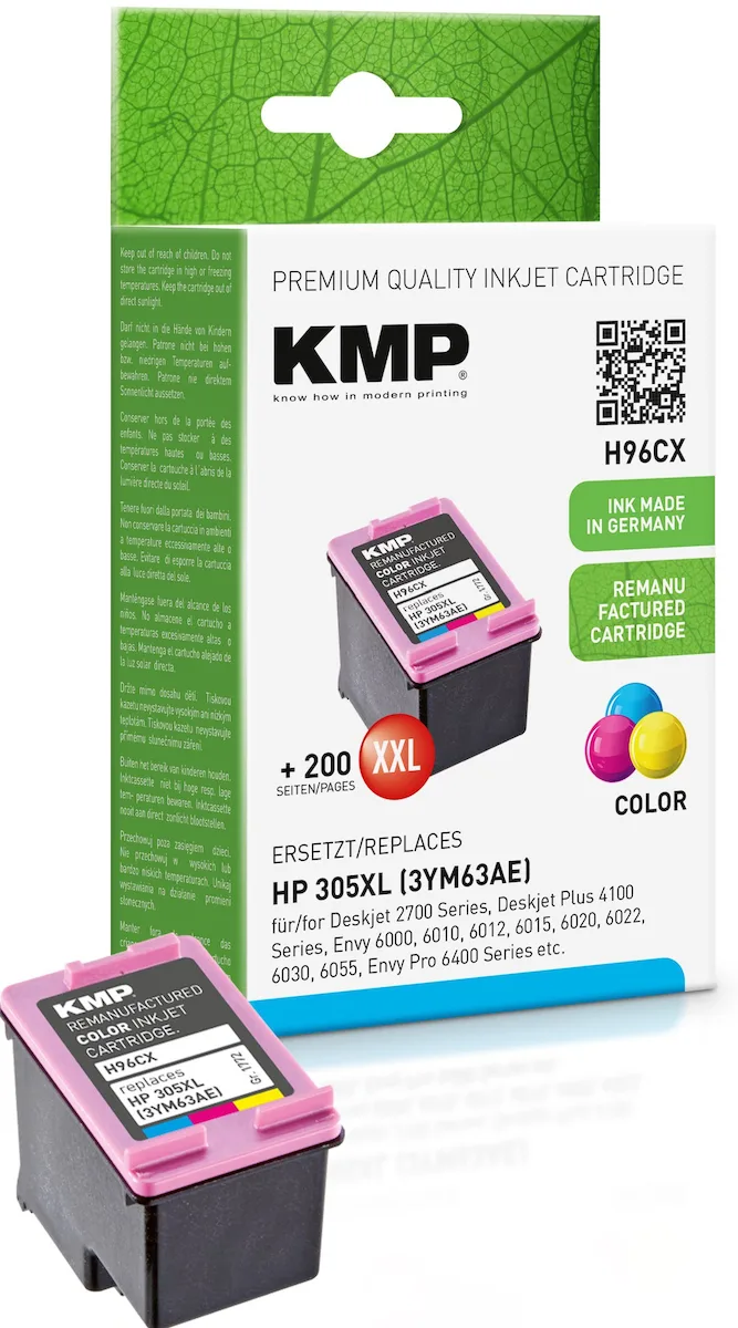 KMP Συμβατό Μελάνι Εκτυπωτή InkJet HP 305XL 3YM63AE Πολλαπλό (Color) 1τμχ 1720,4030 KMP Συμβατό Μελάνι Εκτυπωτή InkJet HP 305XL 3YM63AE Πολλαπλό (Color) 1τμχ 1720,4030 - Image 1