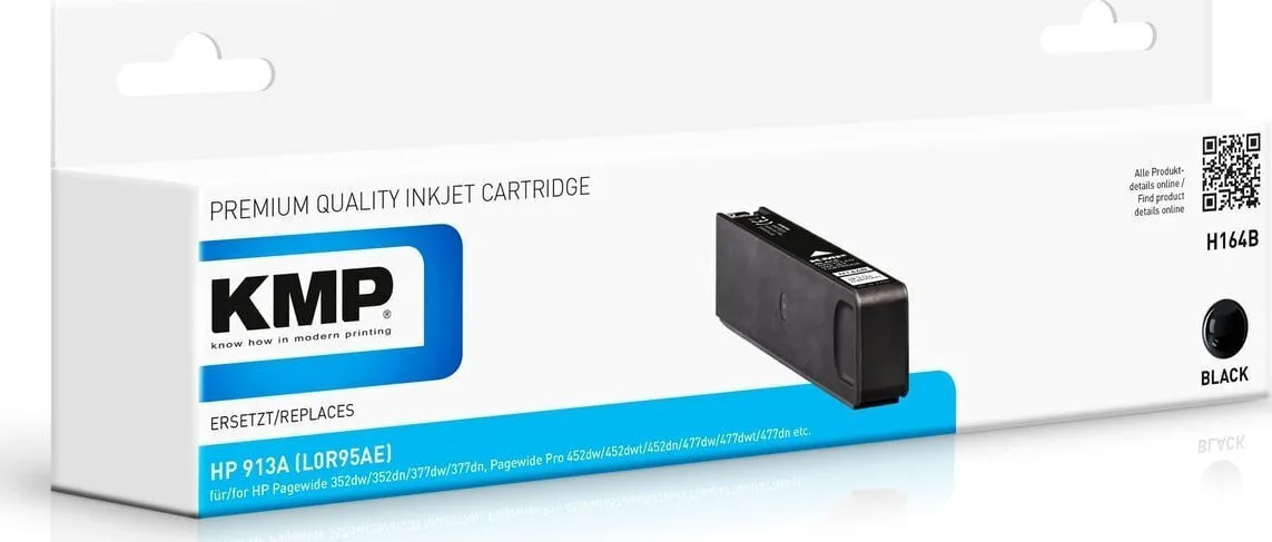 KMP Συμβατό Μελάνι Εκτυπωτή InkJet HP 913A (L0R95AE) 217.5ml Μαύρο 1τμχ H164B KMP Συμβατό Μελάνι Εκτυπωτή InkJet HP 913A (L0R95AE) 217.5ml Μαύρο 1τμχ H164B - Image 1