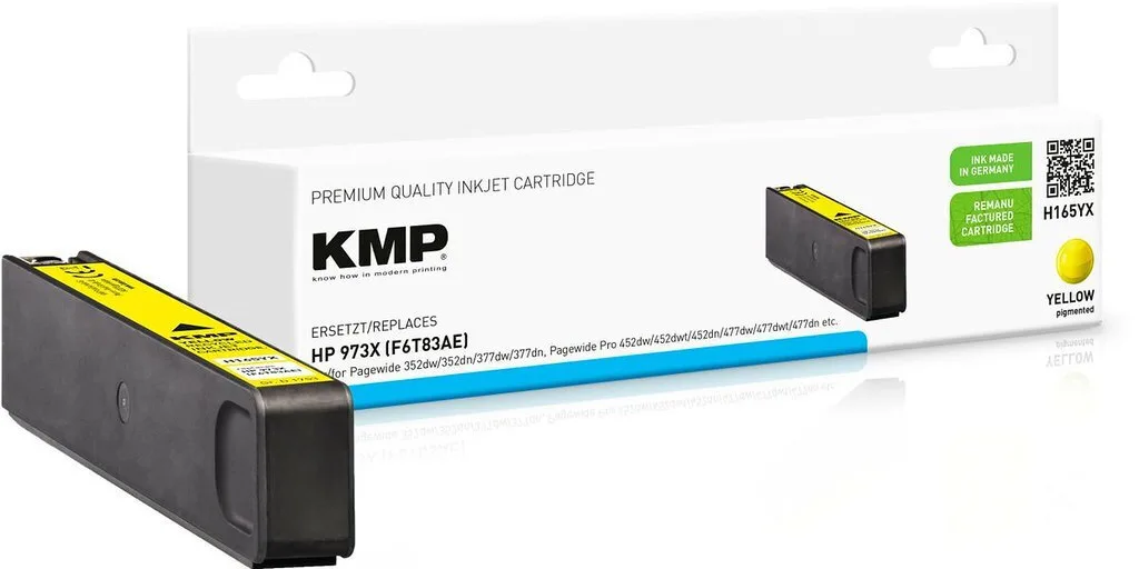 KMP Συμβατό Μελάνι Εκτυπωτή InkJet HP 973X (F6T83AE) 7000 Σελίδων 111.5ml Κίτρινο 1τμχ 1753,4009 KMP Συμβατό Μελάνι Εκτυπωτή InkJet HP 973X (F6T83AE) 7000 Σελίδων 111.5ml Κίτρινο 1τμχ 1753,4009 - Image 1