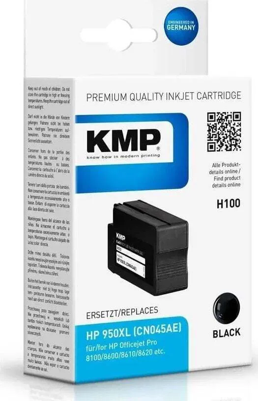 KMP Συμβατό Μελάνι Εκτυπωτή InkJet HP 9ml Μαύρο 1τμχ 1722,4001 KMP Συμβατό Μελάνι Εκτυπωτή InkJet HP 9ml Μαύρο 1τμχ 1722,4001 - Image 1
