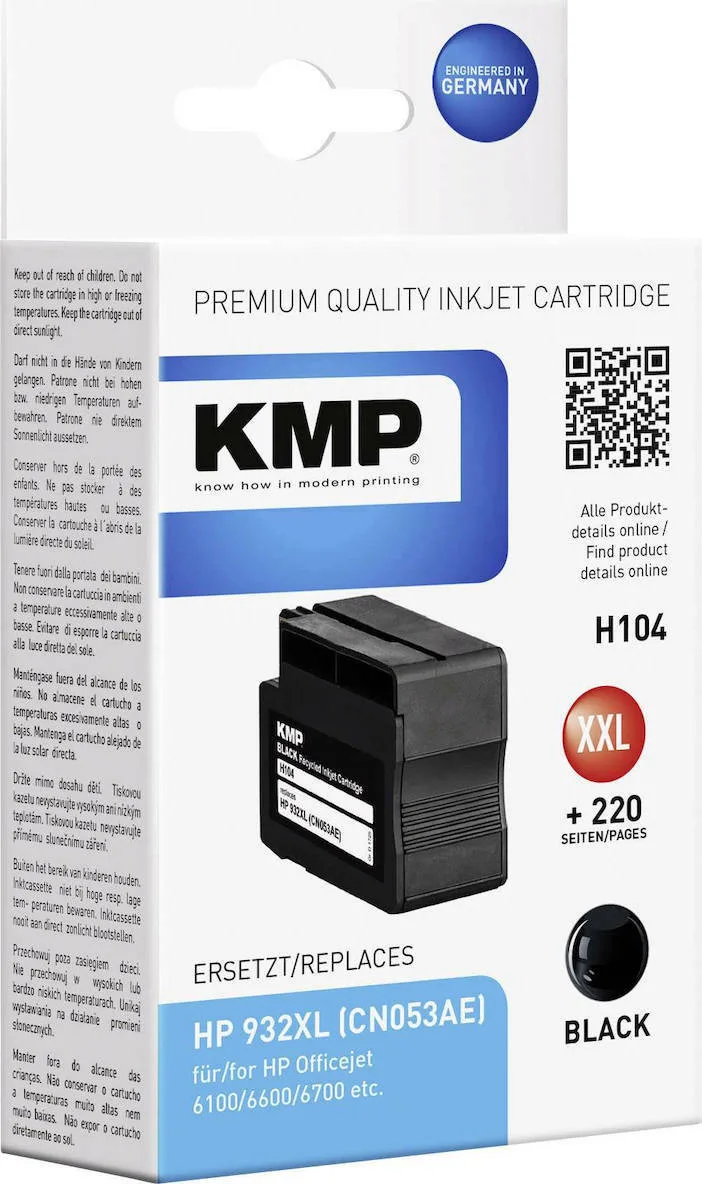 KMP Συμβατό Μελάνι Εκτυπωτή InkJet HP Μαύρο 1τμχ 17254001 KMP Συμβατό Μελάνι Εκτυπωτή InkJet HP Μαύρο 1τμχ 17254001 - Image 1